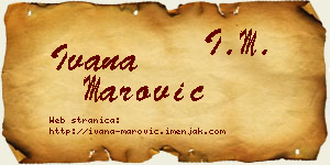 Ivana Marović vizit kartica